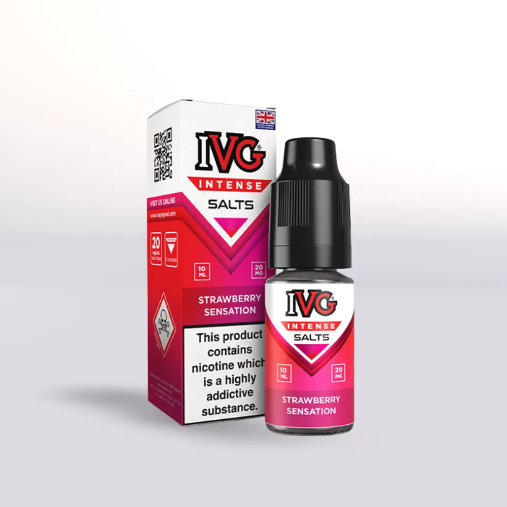 IVG Intense Salts Strawberry Sensation Nicotine Salt Vape Juice - 20mg
