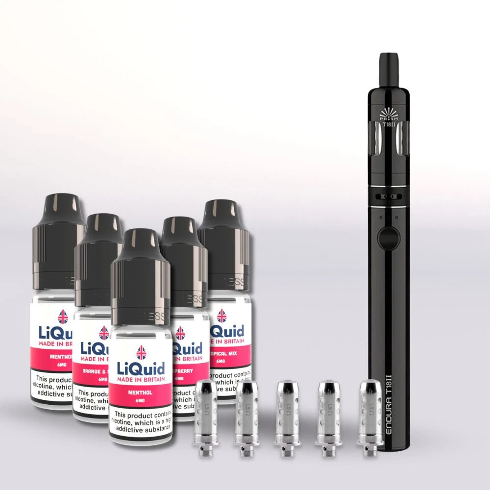 INNOKIN Endura T18 II Vape Kit + 5 10ml Vape Juices | LiQuid INNOKIN Endura T18 II Vape Kit + 5 10ml Vape Juices | LiQuid
