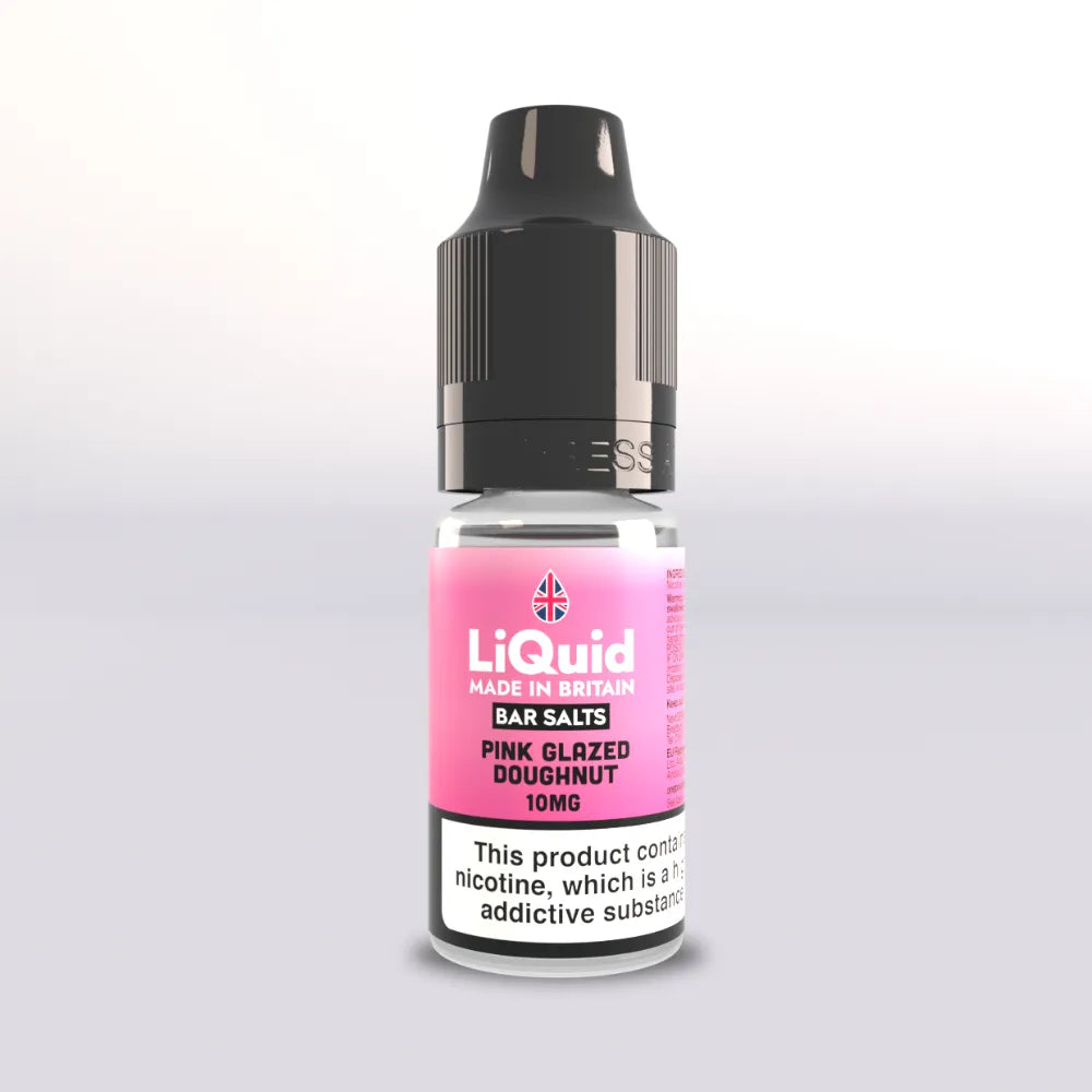 LiQuid Bar Salts Pink Glazed Doughnut 10mg LiQuid UK Made 10mg 