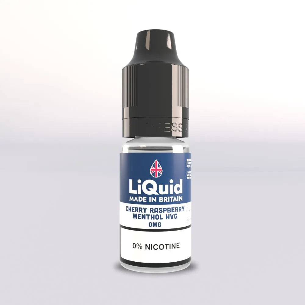 Cherry, Raspberry & Menthol HVG Vape Juice LiQuid UK Made 0mg