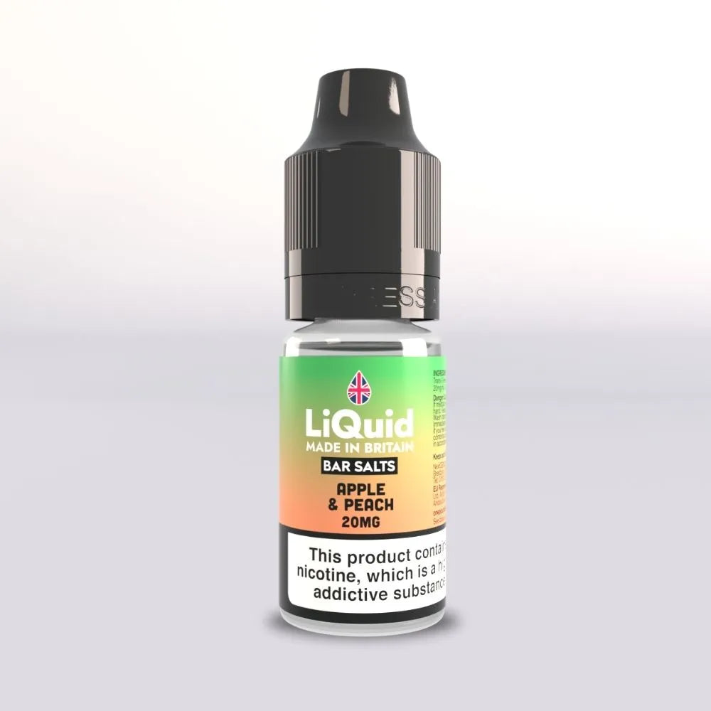 Apple & Peach - Nicotine Salt Vape Juice LiQuid UK Made 20mg