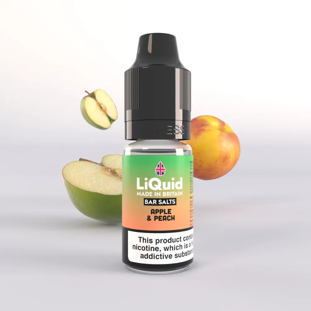 LiQuid Bar Salts Vape Juice 10ml - Apple & Peach