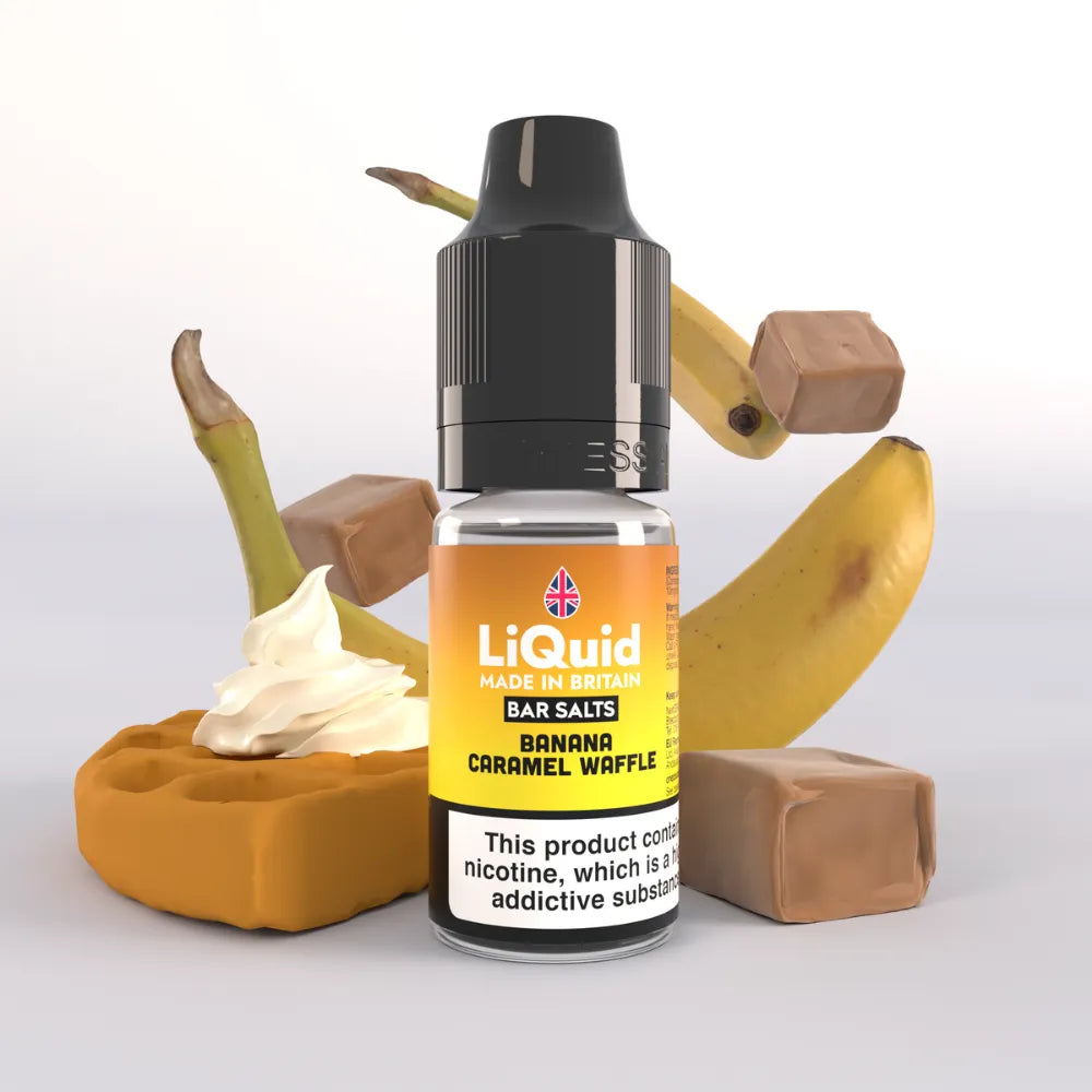 LiQuid Bar Salts Vape Juice 10ml - Banana Caramel Waffle