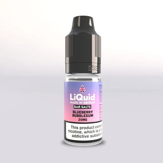 
Blueberry Bubblegum - Nicotine Salt Vape Juice Bar Salts LiQuid UK Made 20mg