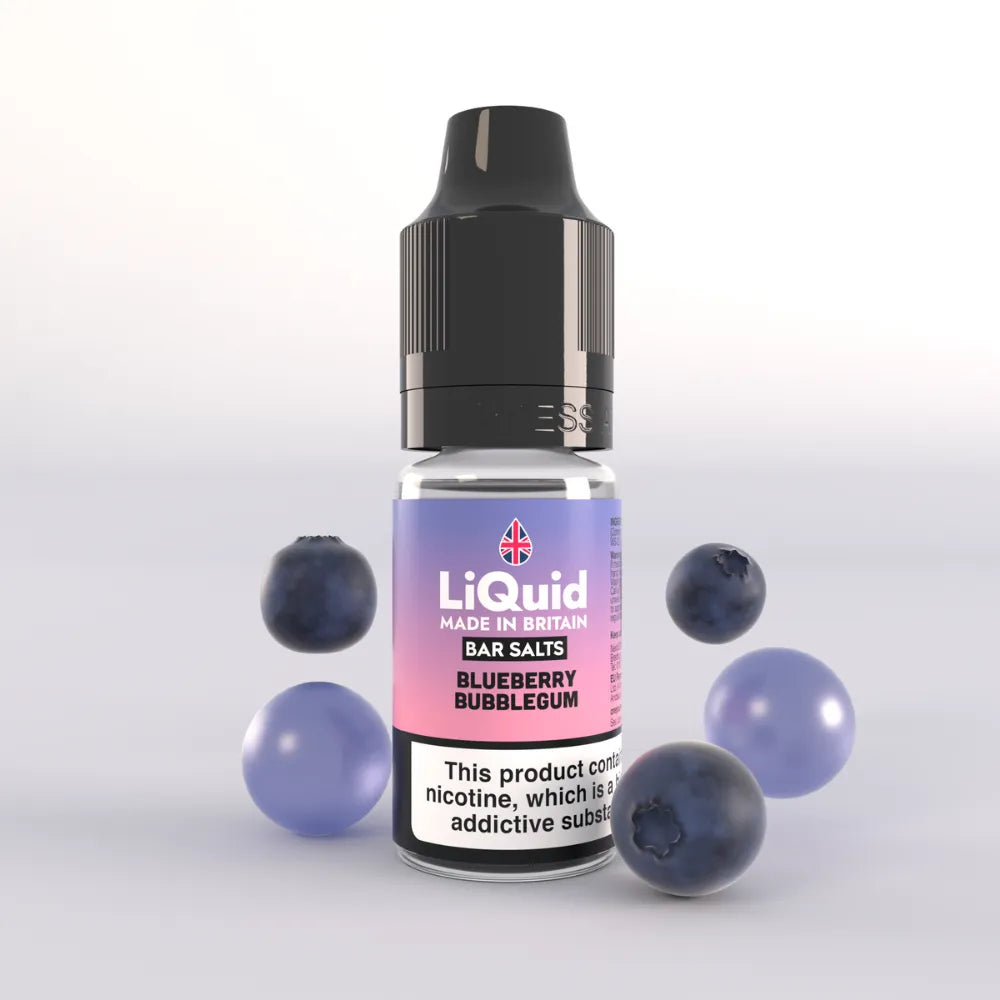 LiQuid Bar Salts Vape Juice 10ml - Blueberry Bubblegum