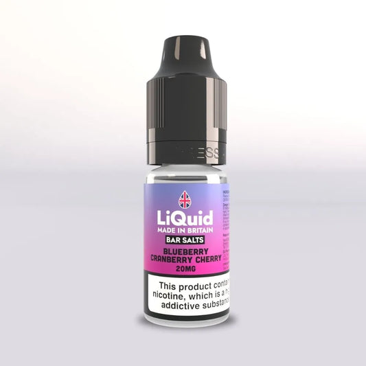 
Blueberry Cranberry Cherry - Nicotine Salt Vape Juice Bar salts LiQuid UK Made 20mg
