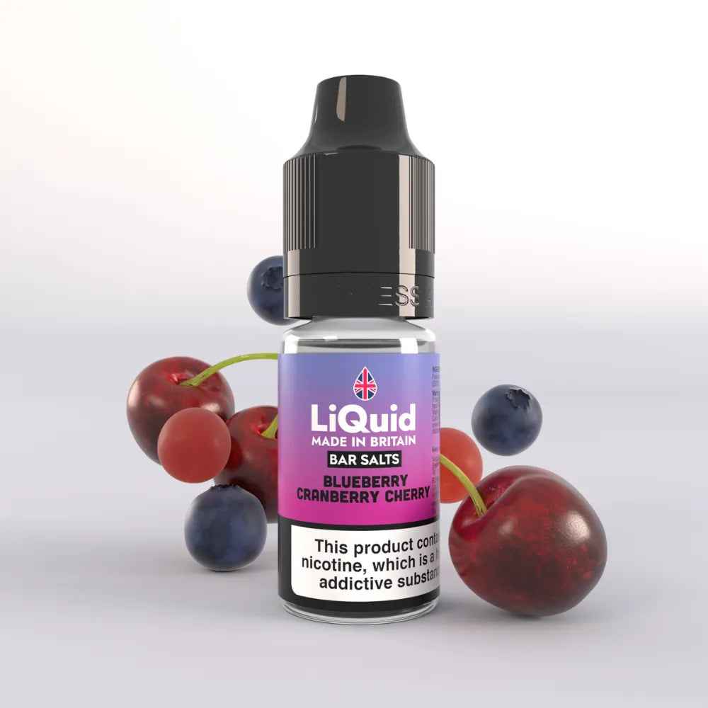 LiQuid Bar Salts Vape Juice 10ml - Blueberry Cranberry Cherry