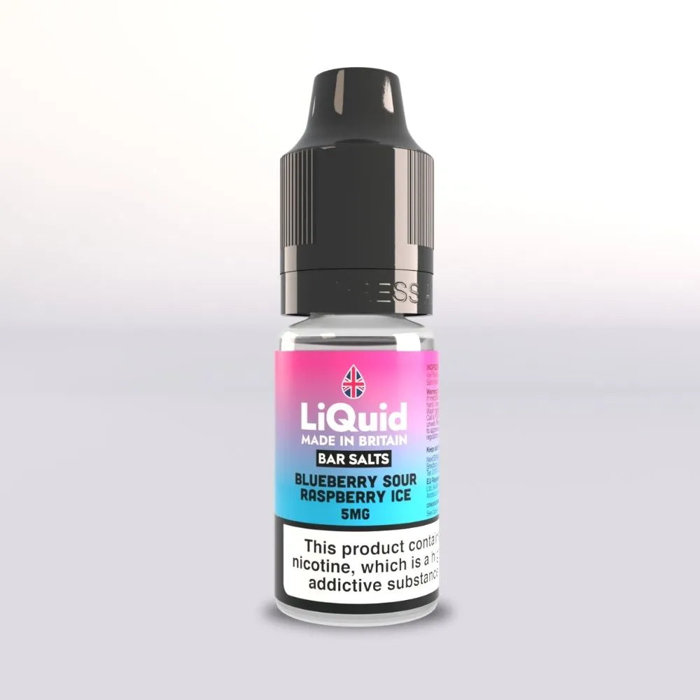Blueberry Sour Raspberry Ice - Nicotine Salt Vape Juice Bar salts UK Made LiQuid 5mg