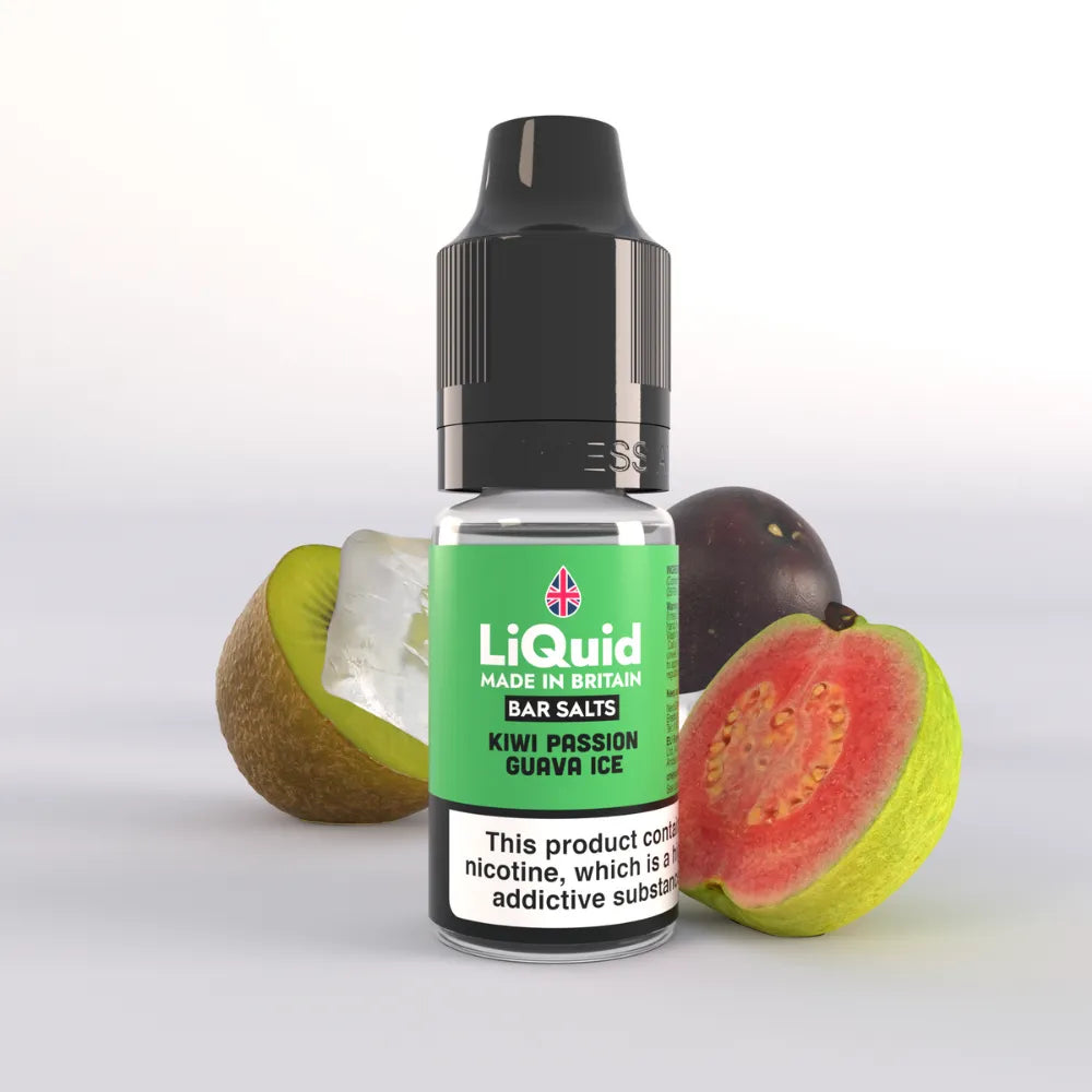 LiQuid Bar Salts Vape Juice 10ml - Kiwi Passion Guava Ice