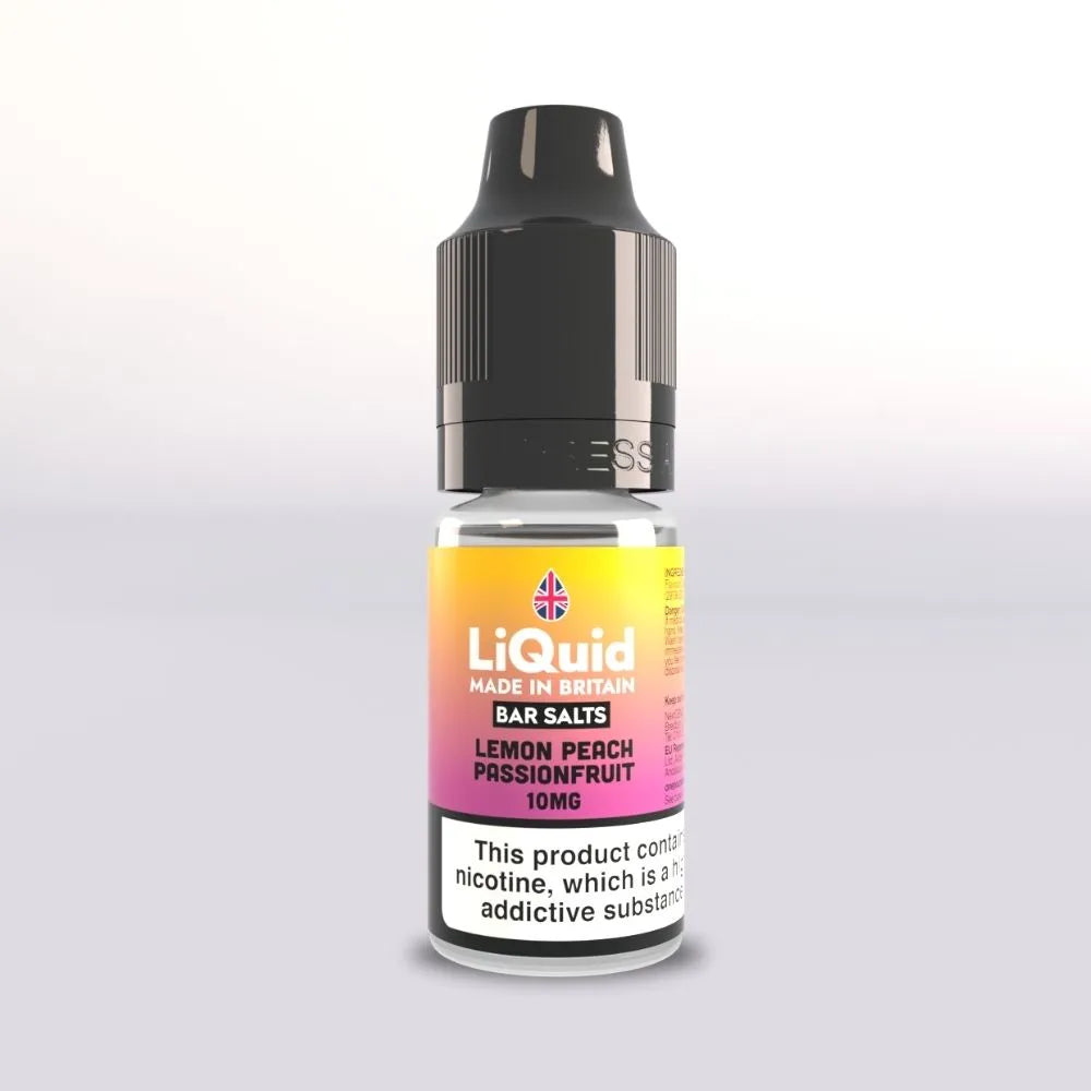 Lemon Peach Passionfruit - Nicotine Salt Vape Juice Bar Salts UK Made  10mg 