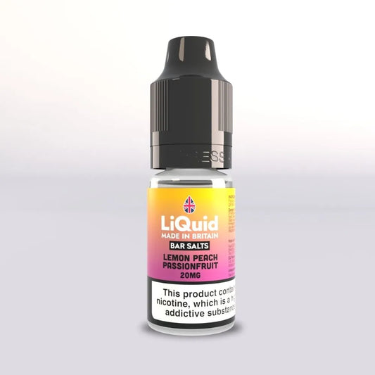 
Lemon Peach Passionfruit - Nicotine Salt Vape Juice Bar Salts UK Made 20mg 