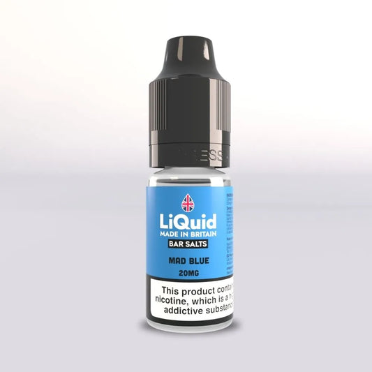 
Mad Blue - Nicotine Salt Vape Juice Bar Salts LiQuid UK Made 20mg 