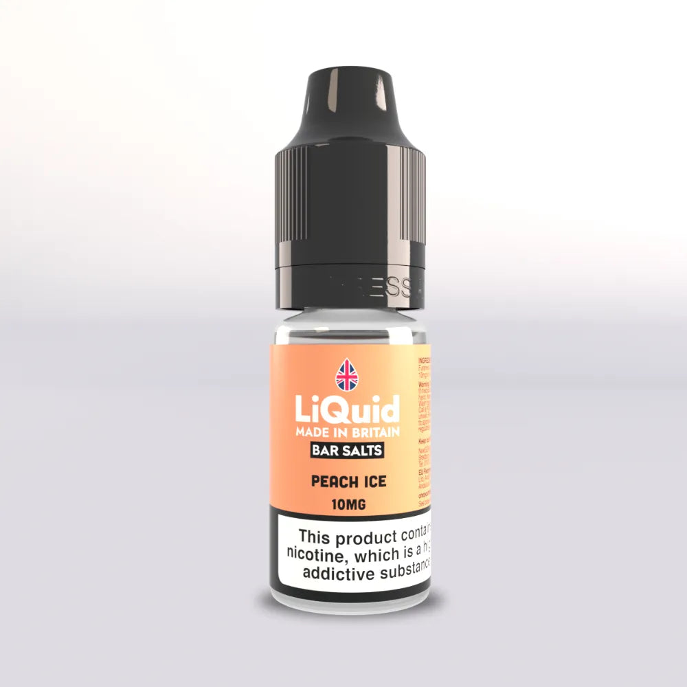 LiQuid Bar Salts Vape Juice 10ml - Peach Ice 10mg