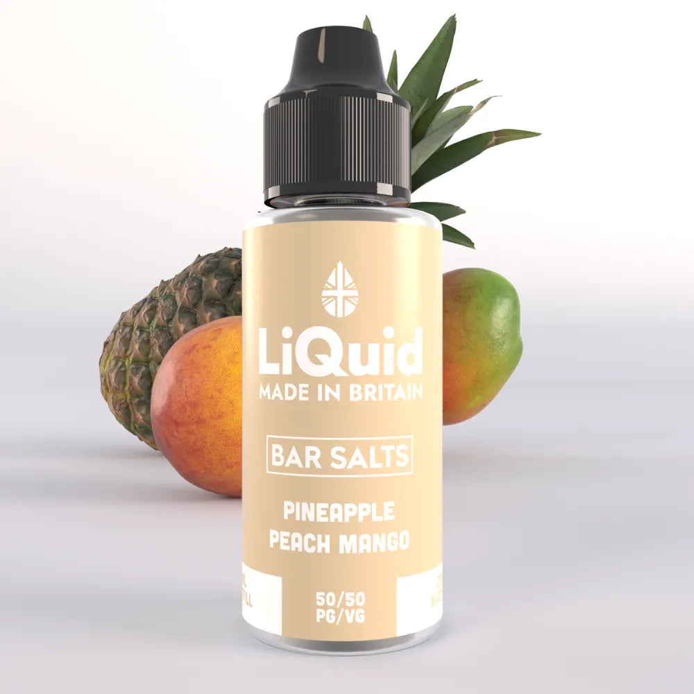 LiQuid Pineapple Peach Mango Bar Salts Shortfill Vape Juice 100ml