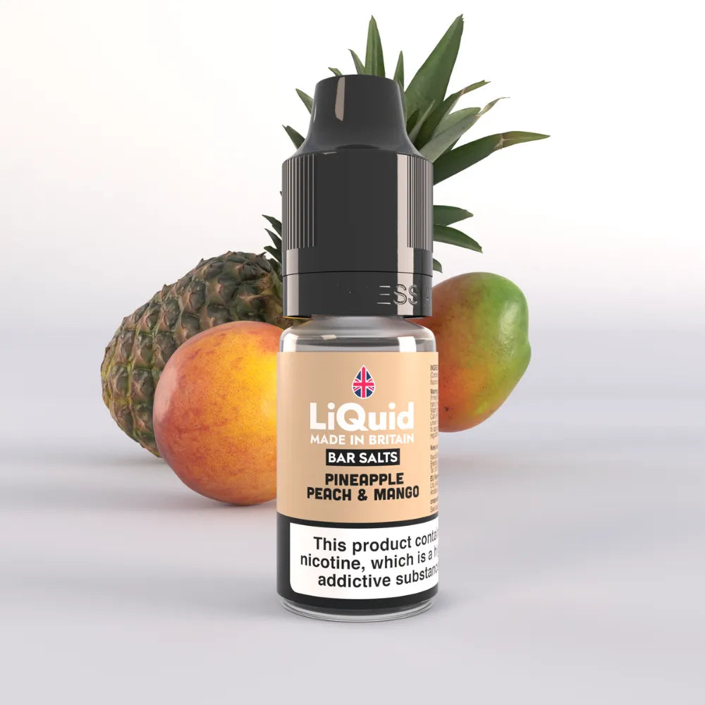 LiQuid Bar Salts Vape Juice 10ml - Pineapple Peach & Mango