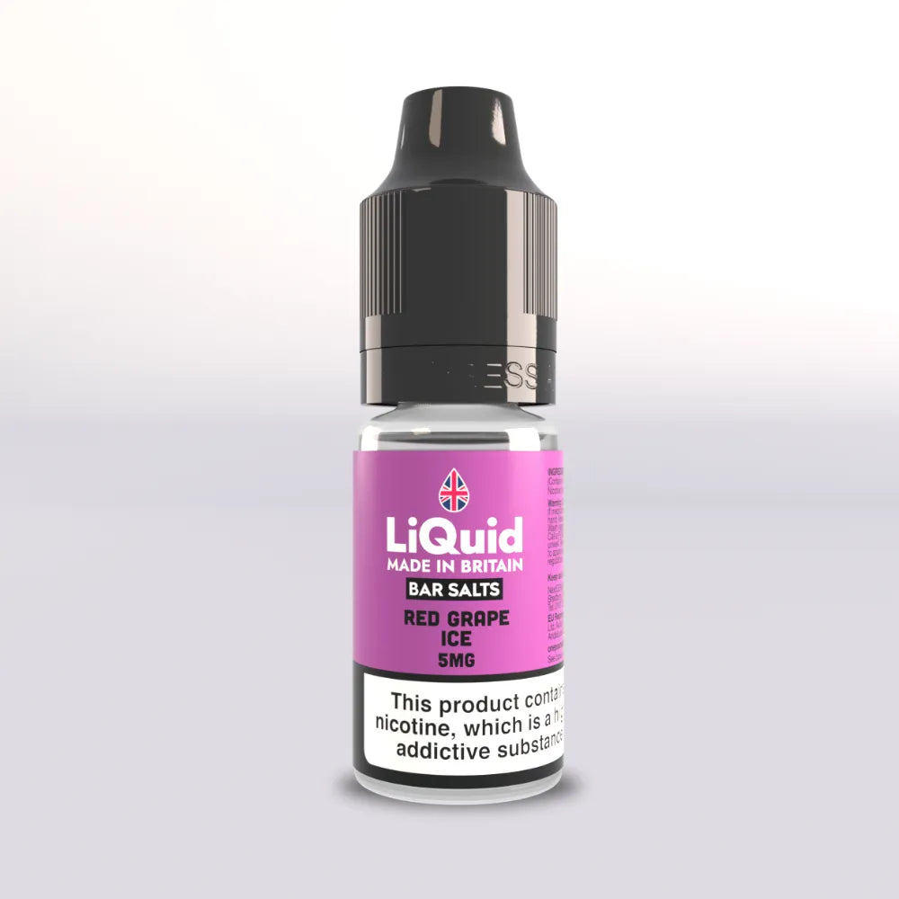 LiQuid Bar Salts Vape Juice 10ml - Red Grape Ice 5mg