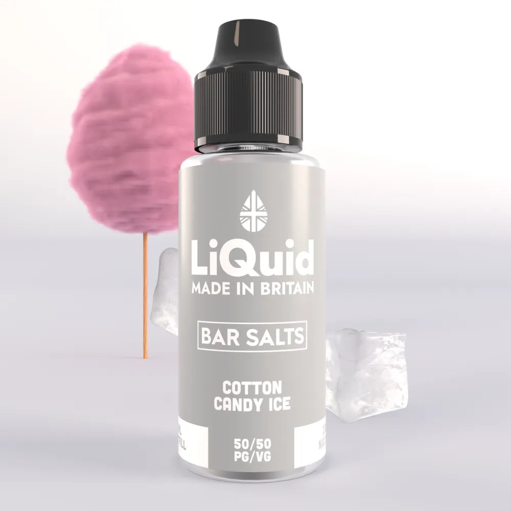 LiQuid Cotton Candy Ice Bar Salts Shortfill Vape Juice 100ml