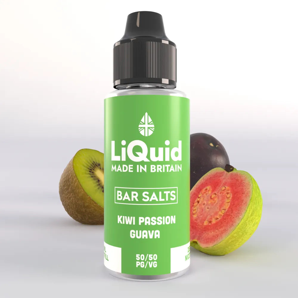 LiQuid Kiwi Passionfruit Guava Bar Salts Shortfill Vape Juice 100ml