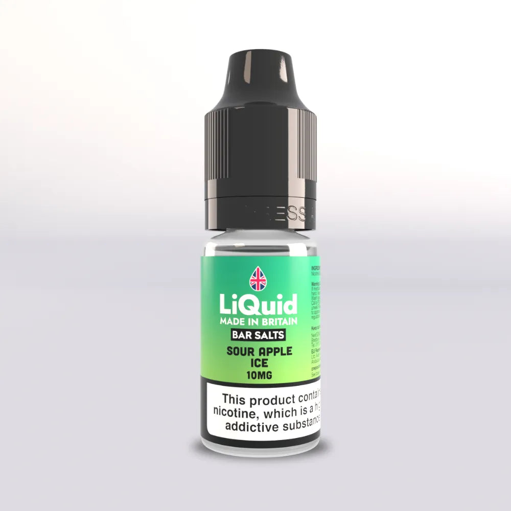LiQuid Bar Salts Vape Juice 10ml - Sour Apple Ice 10mg