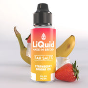 LiQuid Strawberry Banana Ice Bar Salts Shortfill Vape Juice 100ml