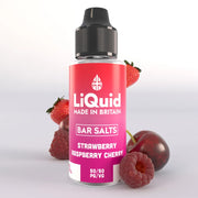 LiQuid Strawberry Raspberry Cherry Bar Salts Shortfill Vape Juice 100ml