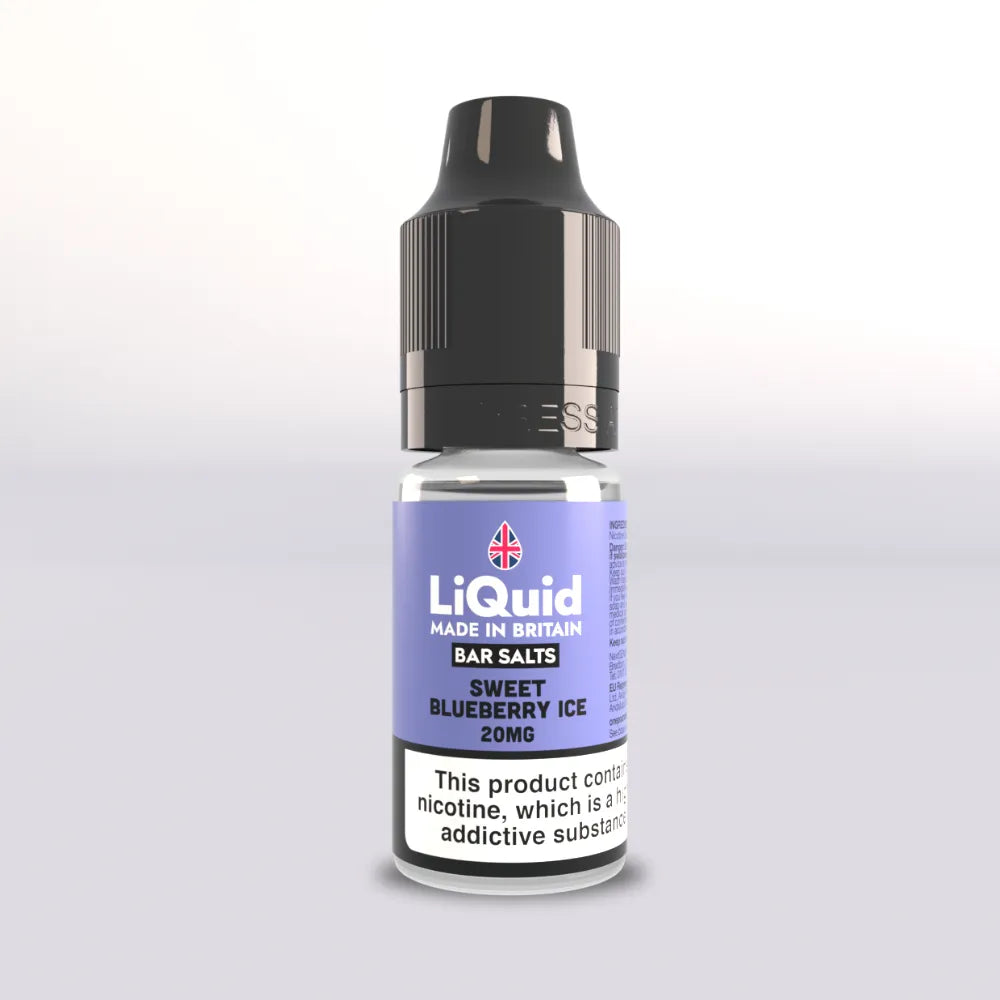 LiQuid Bar Salts Vape Juice 10ml - Sweet Blueberry Ice 20mg