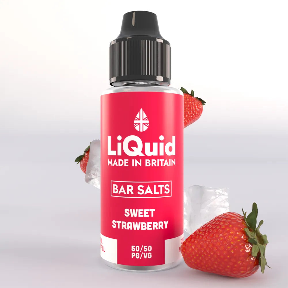 LiQuid Sweet Strawberry Bar Salts Shortfill Vape Juice 100ml