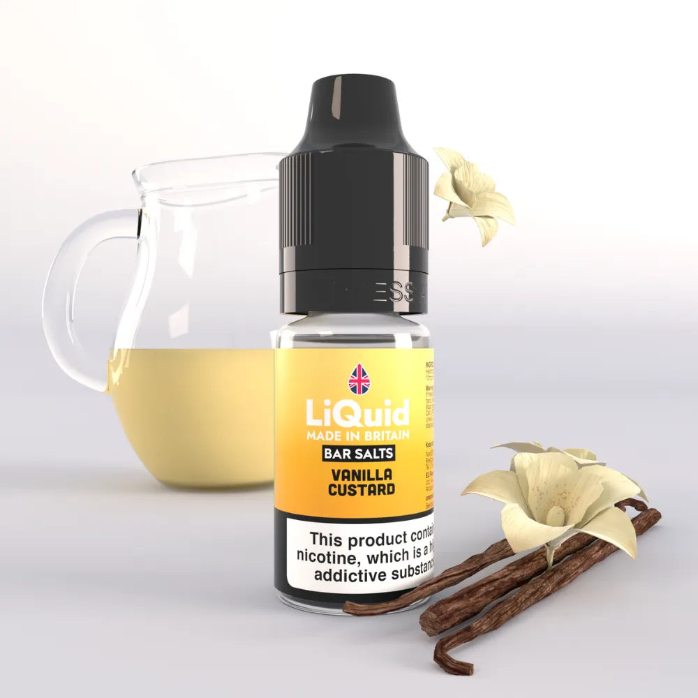 LiQuid Bar Salts Vape Juice 10ml - Vanilla Custard