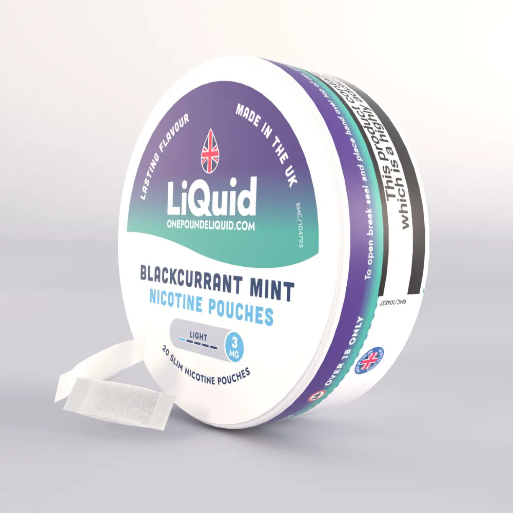 LiQuid Blackcurrant Mint Nicotine Pouches - 3mg