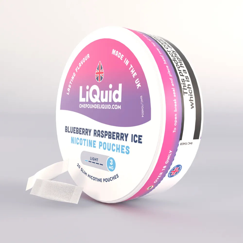 LiQuid Blueberry Raspberry Ice Nicotine Pouches - 3mg