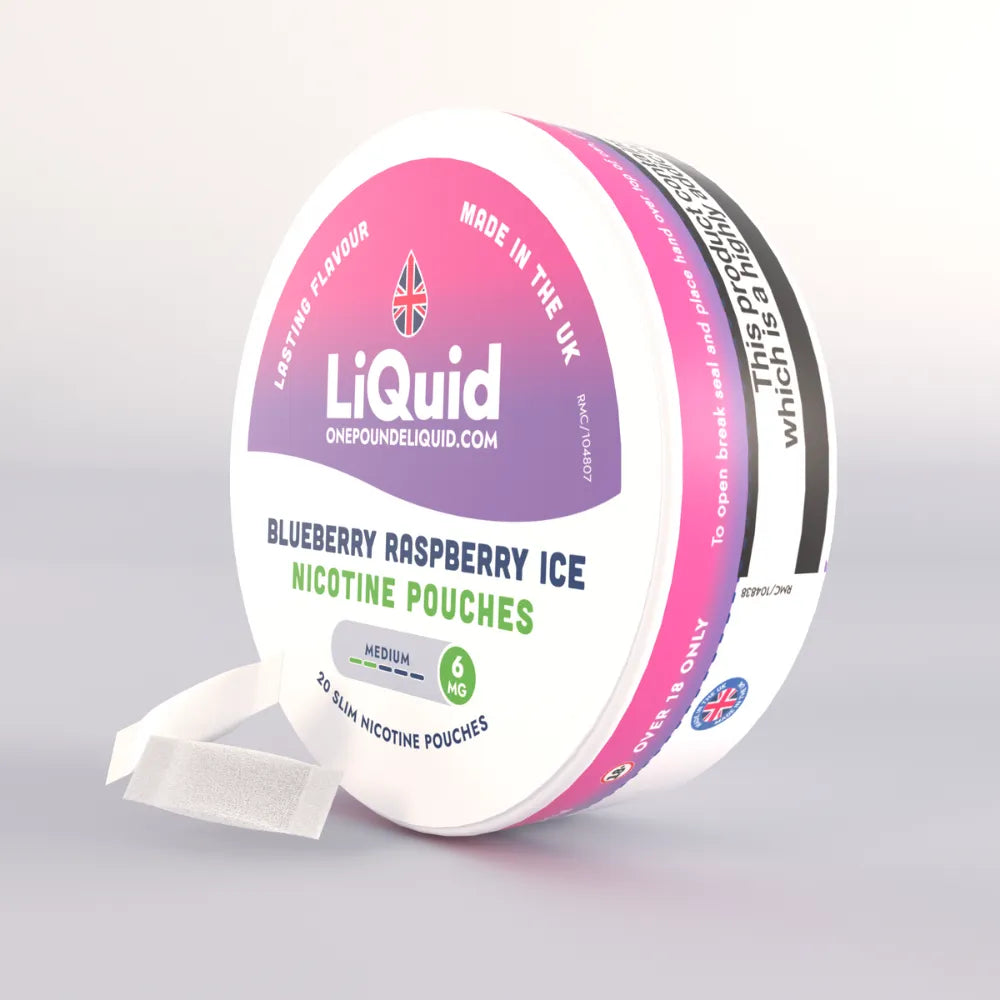LiQuid Blueberry Raspberry Ice Nicotine Pouches - 6mg