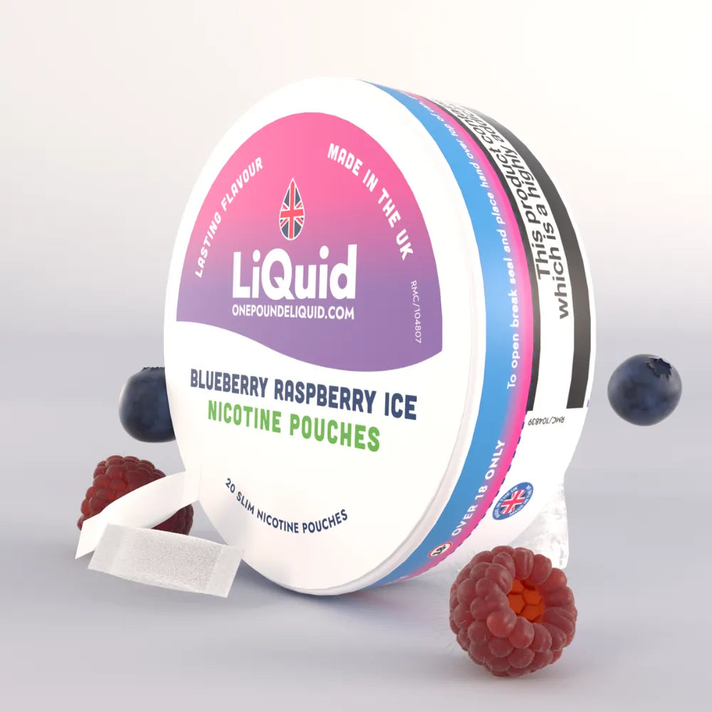 LiQuid Nicotine Pouches Blueberry Raspberry Ice