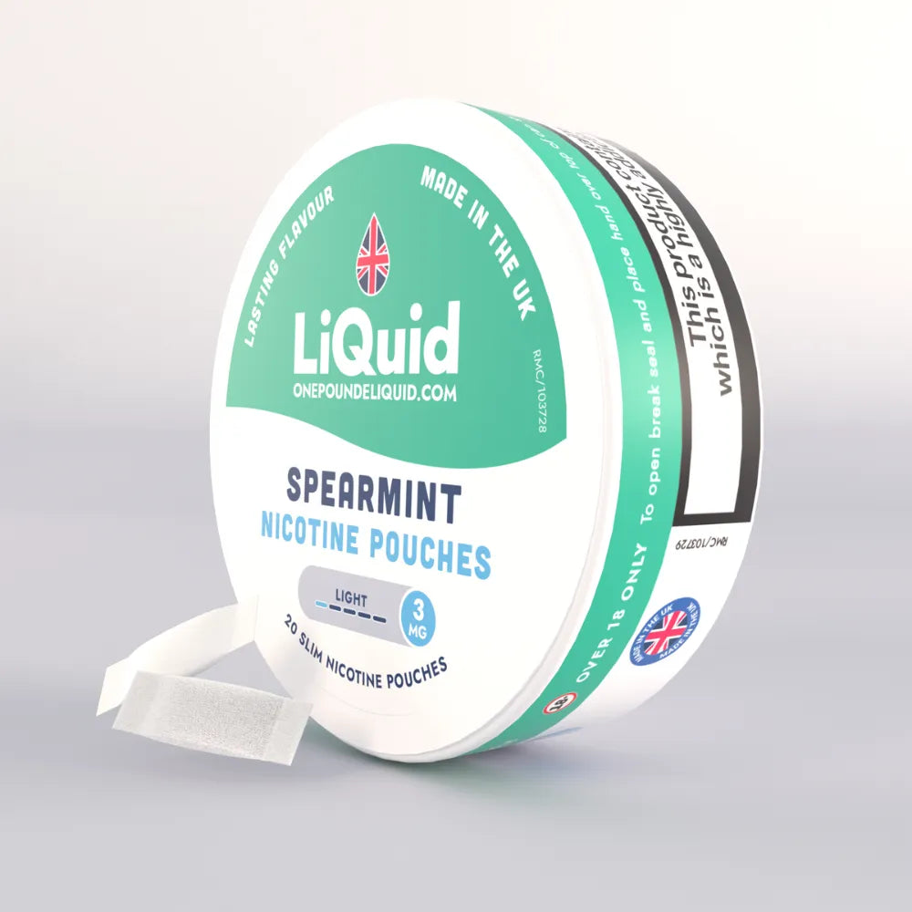 LiQuid Spearmint Nicotine Pouches - 3mg