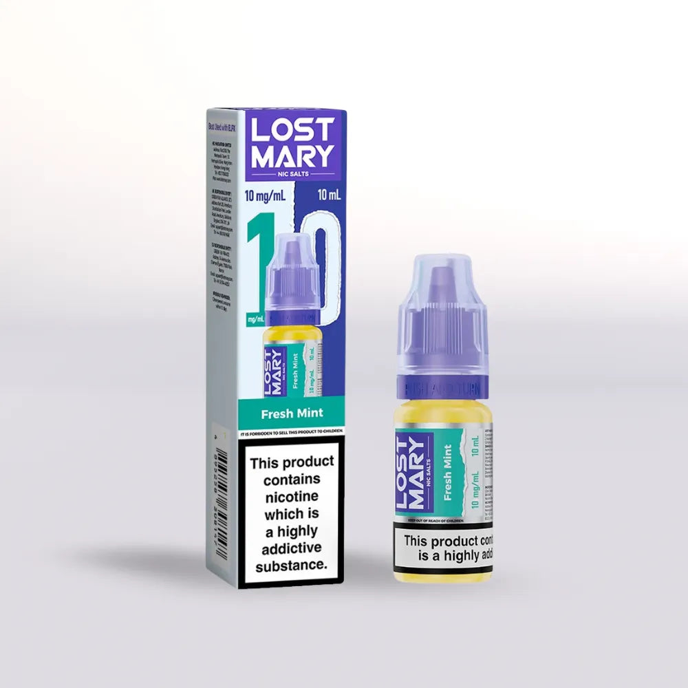 Lost Mary Fresh Mint Nicotine Salt Vape Juice - 10mg
