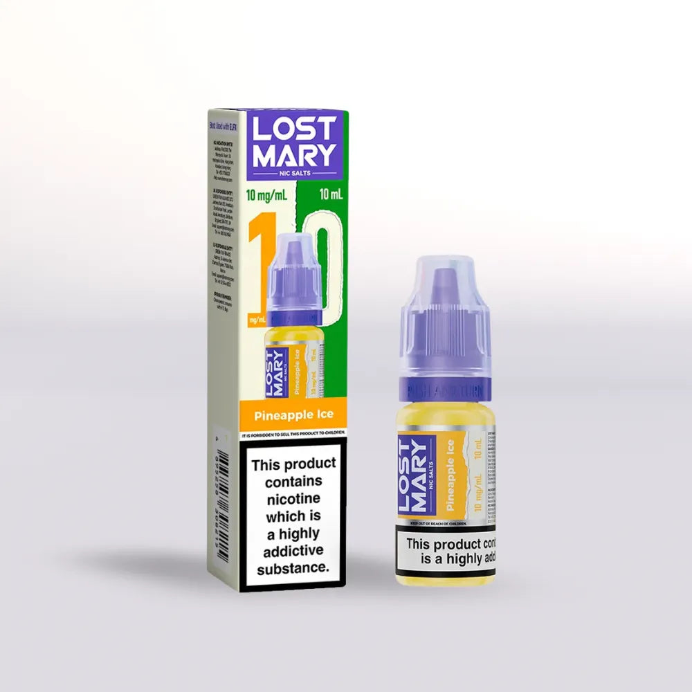 Lost Mary Pineapple Ice Nicotine Salt Vape Juice - 10mg
