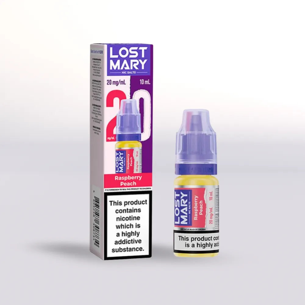 Lost Mary Vape Juice - Raspberry Peach - Nic Salt 10ml Lost Mary Vape Juice - Raspberry Peach - Nic Salt 10ml