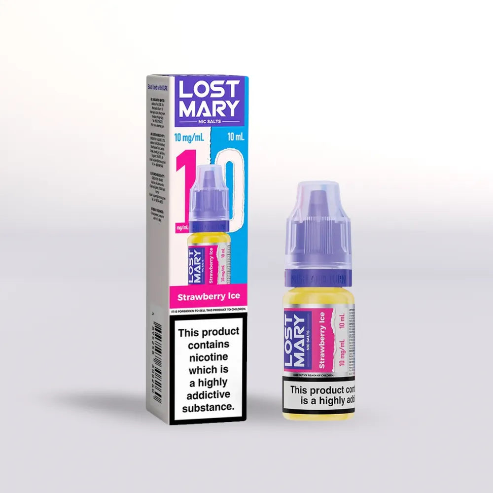 Lost Mary Strawberry Ice Nicotine Salt Vape Juice - 10mg
