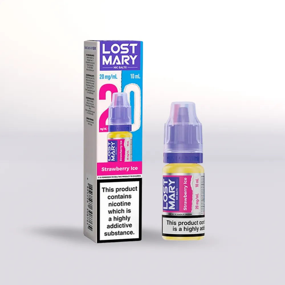 Lost Mary Strawberry Ice Nicotine Salt Vape Juice - 20mg