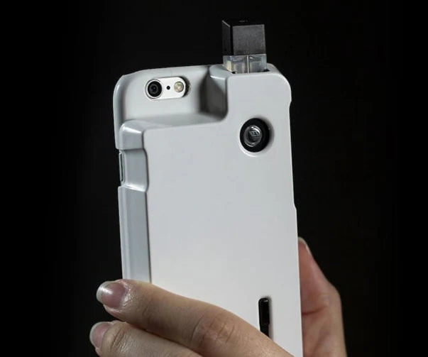 
The Lotus VapeCase, a doubled phone holder and vape device