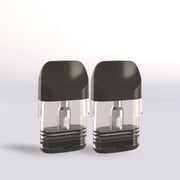 Two black and clear OPEL vape pods on a light gray background. One Pound E-Liquid 