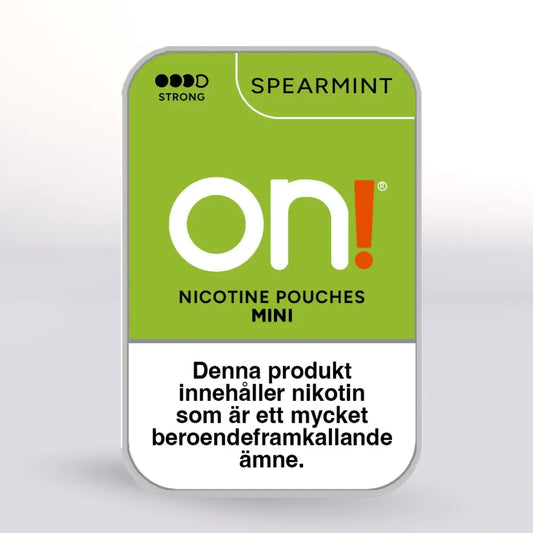 
On! Spearmint Mini Nicotine Pouches 6mg