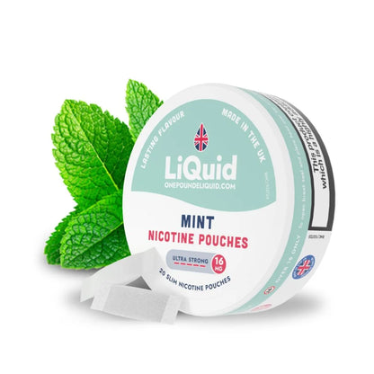 
LiQuid Mint Nicotine Pouches - 16mg Ultra Strong Strength