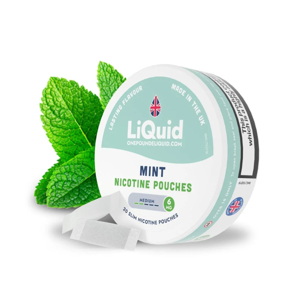 
LiQuid Mint Nicotine Pouches - 6mg Medium Strength