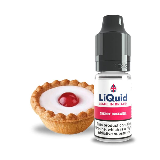 
Cherry Bakewell-flavoured e-liquid bottle