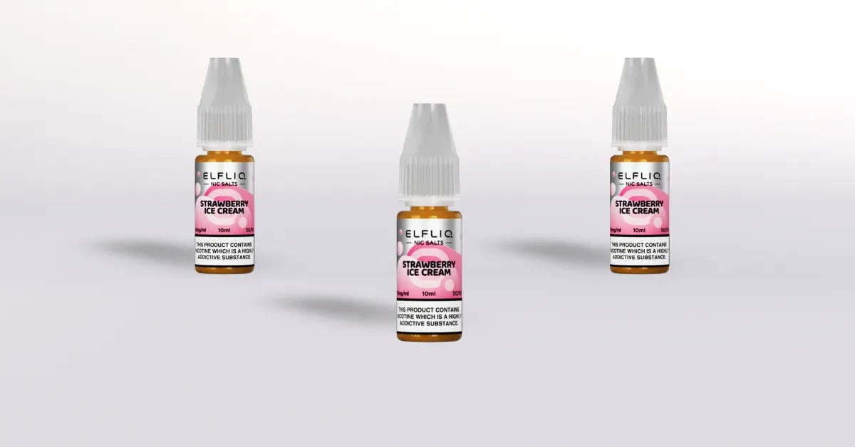Elf Bar Vape Juice - Strawberry Ice Cream Nic Salts - ElfLiq 10ml Elf Bar Vape Juice - Strawberry Ice Cream Nic Salts - ElfLiq 10ml