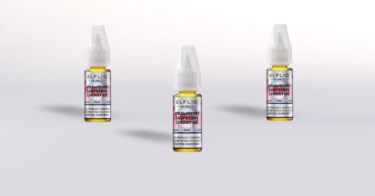 ElfBar Elfliq Strawberry Raspberry Cherry Ice Nicotine Salt Vape Juice