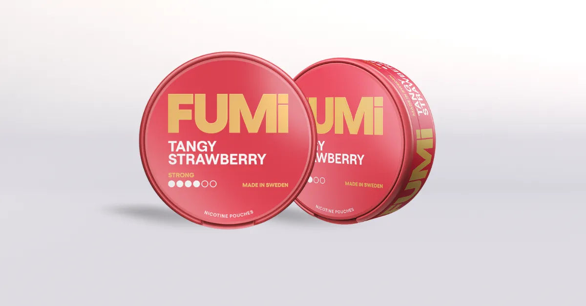 Overview of FUMi Tangy Strawberry Strong Nic Pouches