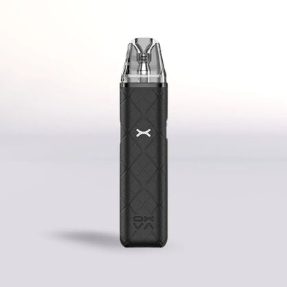 
Black Oxva Xlim Go Pod vape device on a light gray background