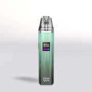 Oxva Xlim Pro Pod Gleamy Green device with digital display on a light gray background