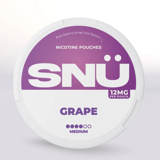 
SNÜ Grape Nicotine Pouches 12mg